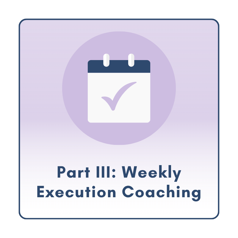 Part III: Weekly Execution Coaching