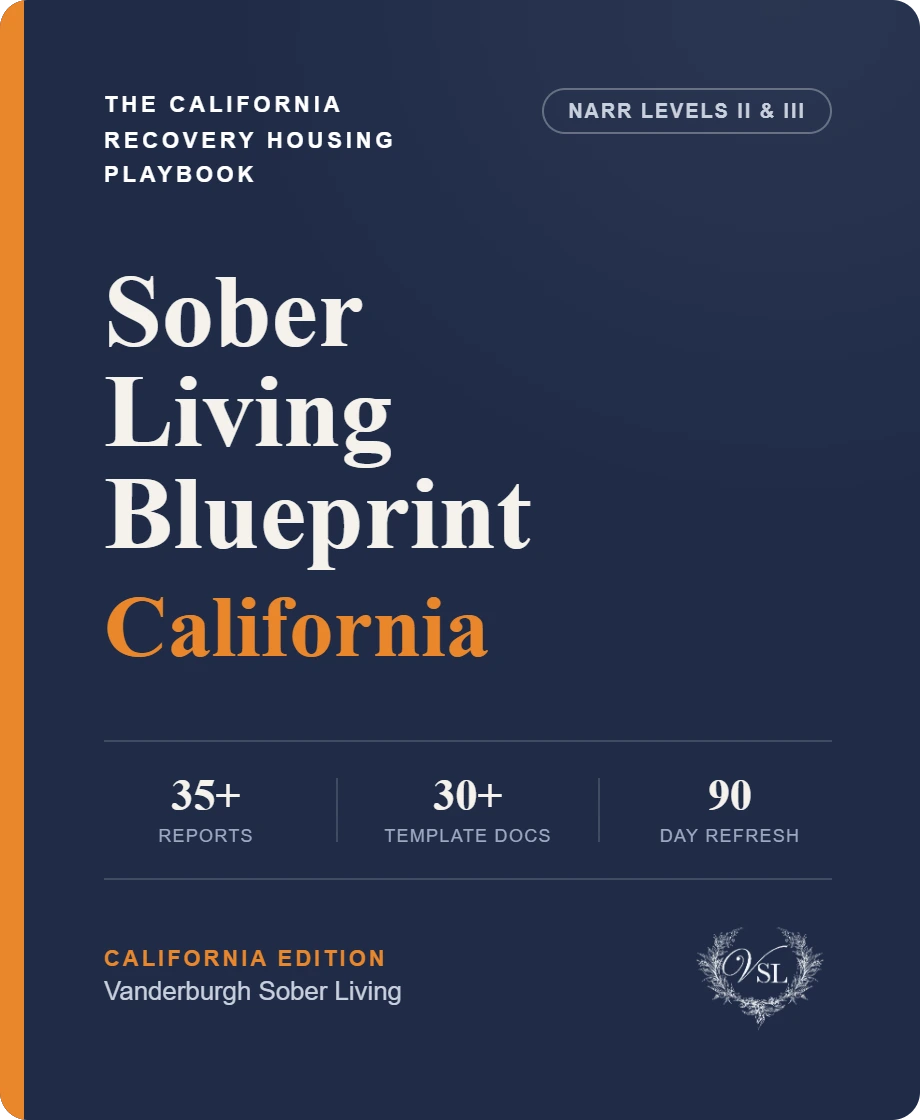 California Sober Living Blueprint cover