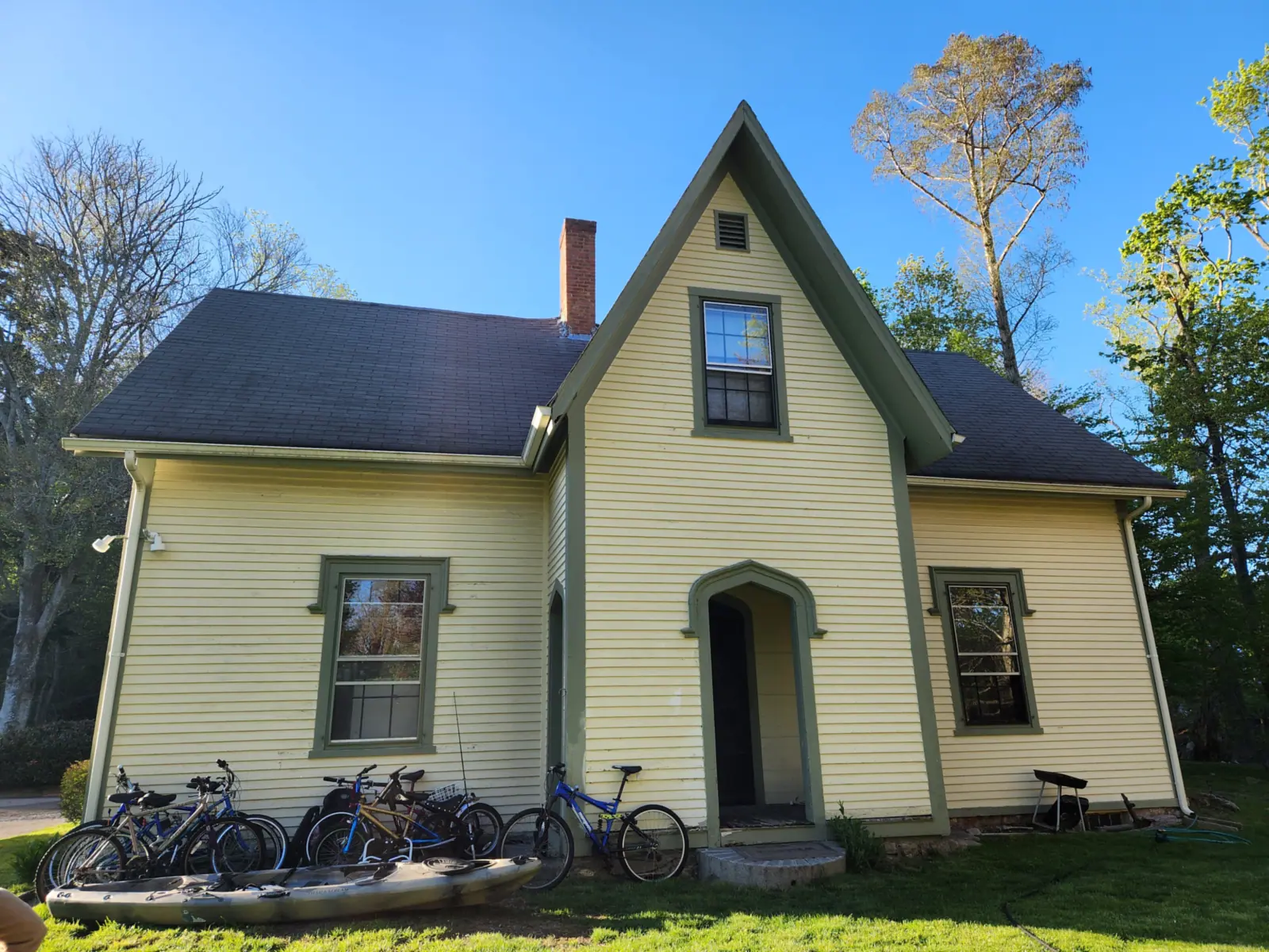 Front elevation of a large recovery residence on a residential street